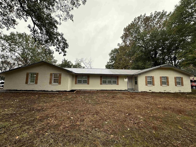 view of single story home