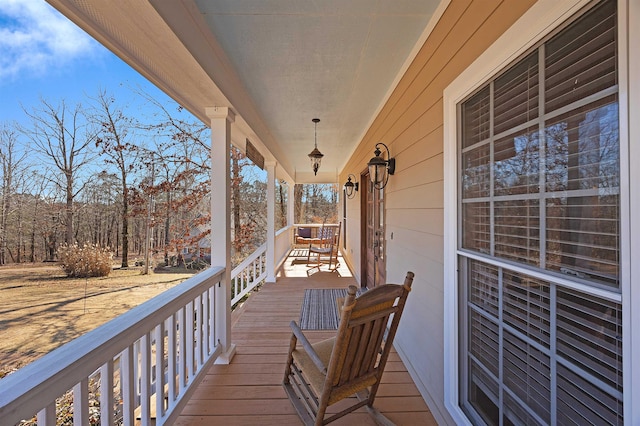 balcony with covered porch