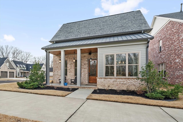 view of front of property featuring a porch