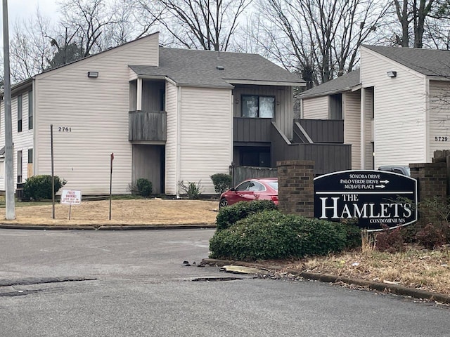 view of community sign