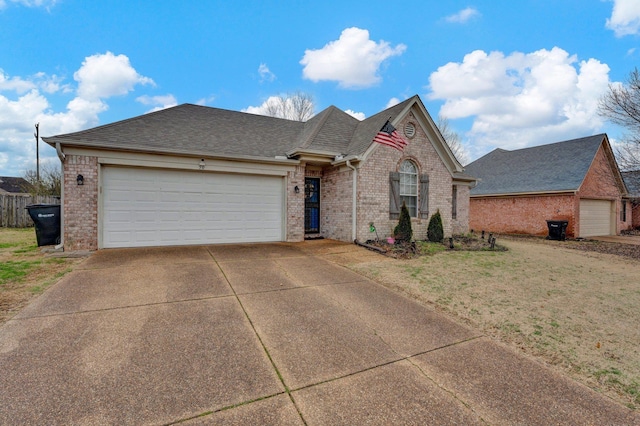 view of front facade with a garage