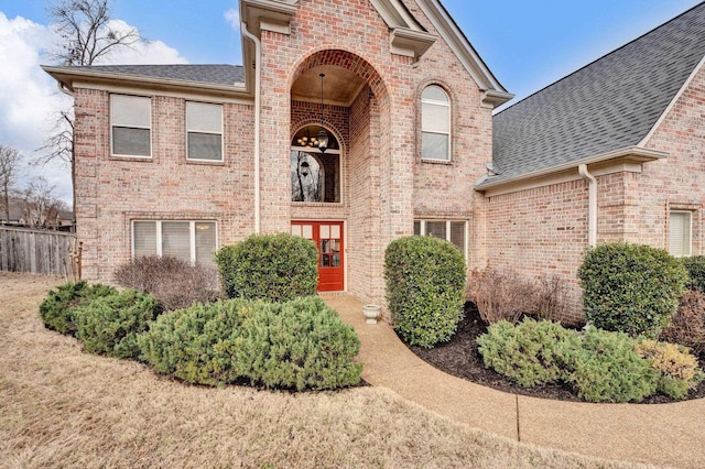 view of front property featuring french doors