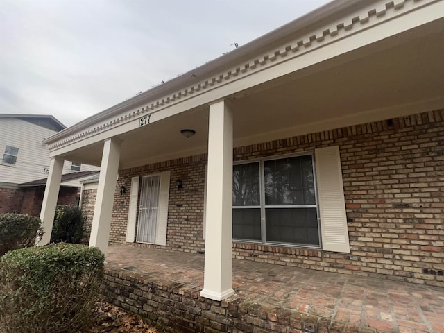 exterior space with a porch