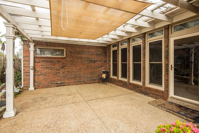 view of patio with a pergola