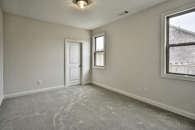 view of carpeted empty room