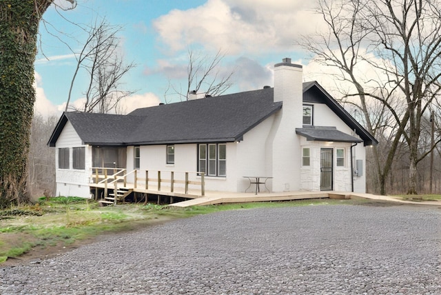 exterior space with a wooden deck