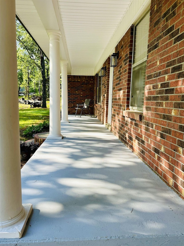 view of patio / terrace featuring covered porch