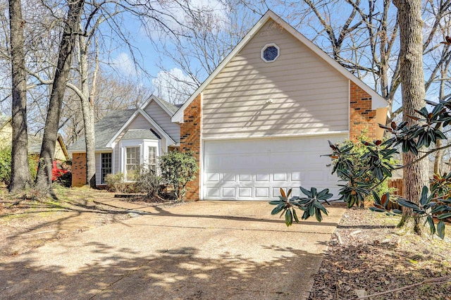 view of property with a garage