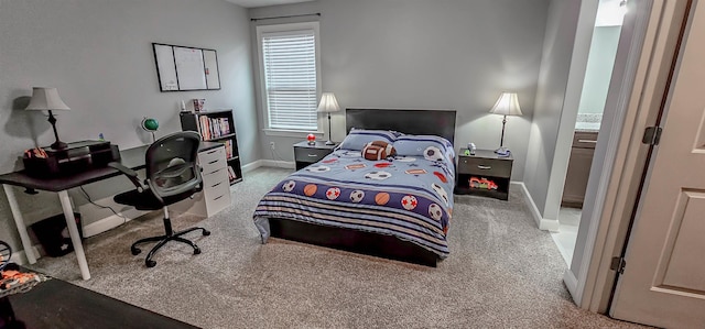 view of carpeted bedroom