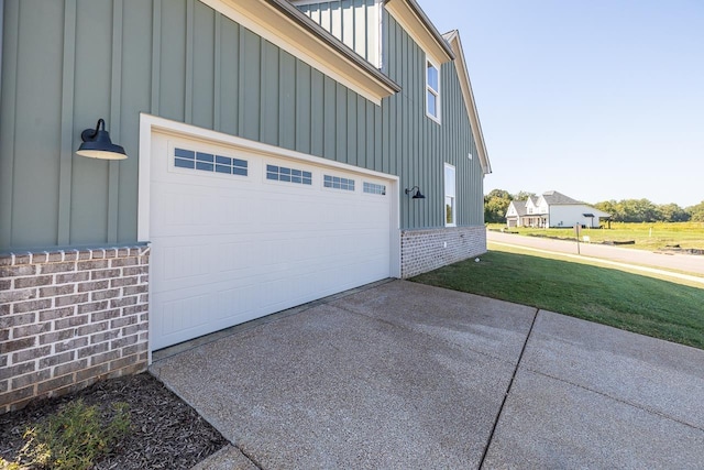 view of property exterior featuring a lawn