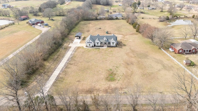 bird's eye view featuring a rural view