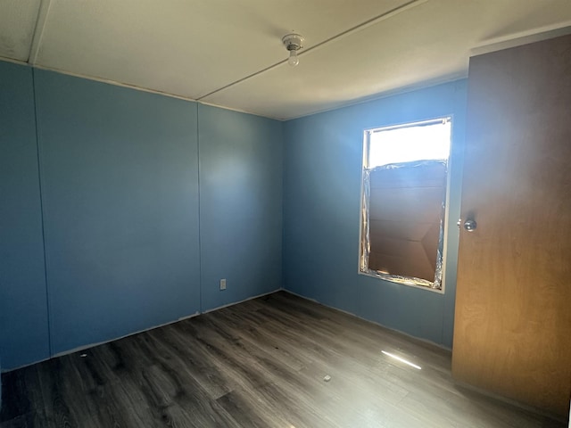 empty room featuring wood finished floors