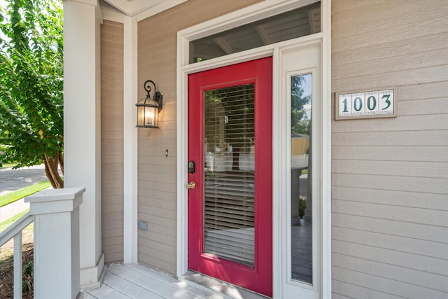 view of doorway to property