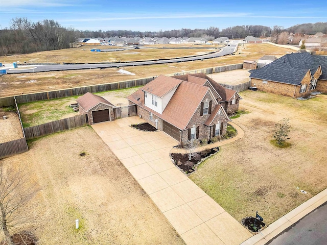 aerial view featuring a residential view