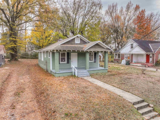 bungalow with covered porch