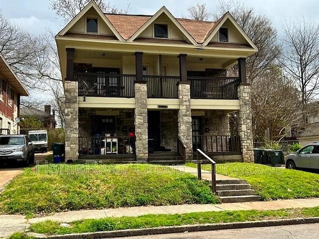 view of front of house featuring stone siding