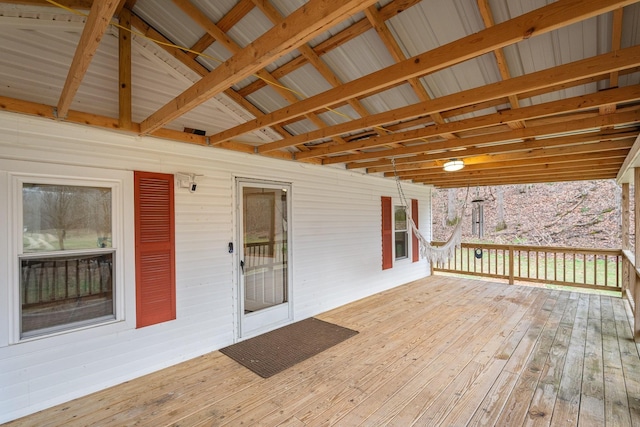 view of wooden terrace