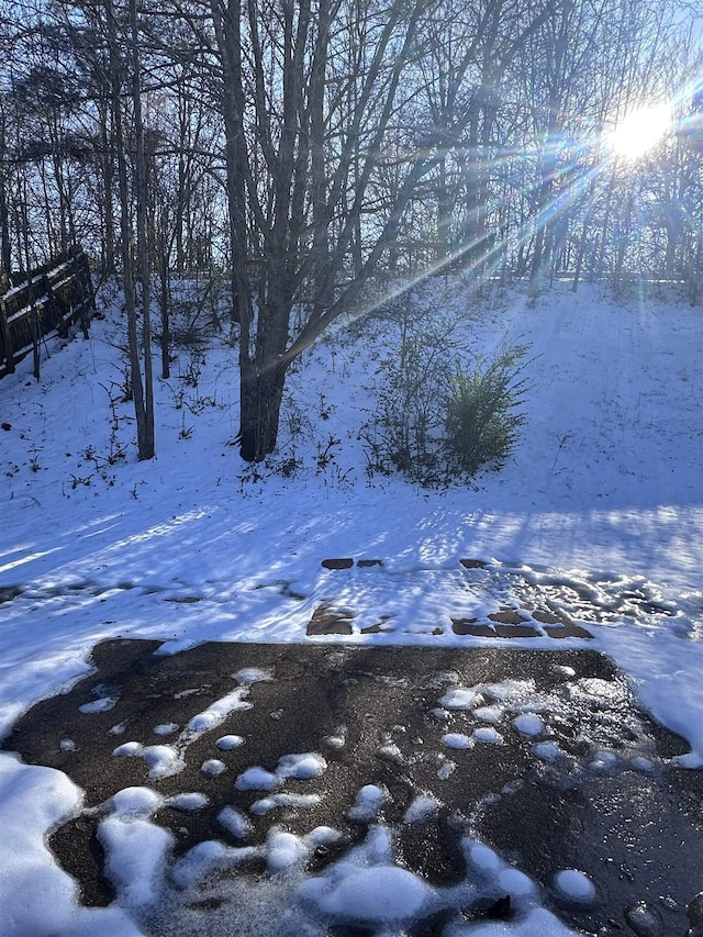 view of snowy yard