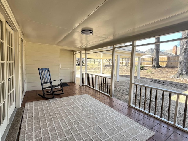 view of sunroom