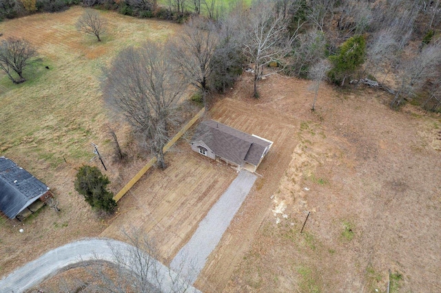 drone / aerial view featuring a rural view