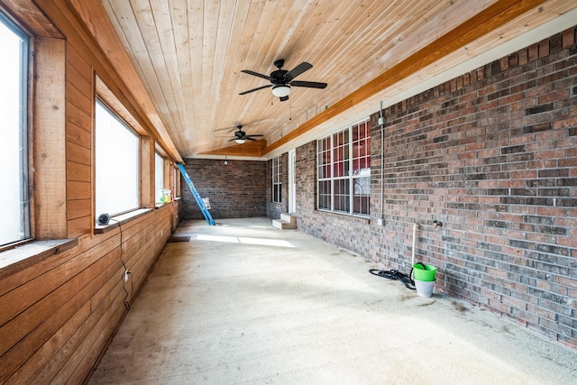 view of patio with a ceiling fan