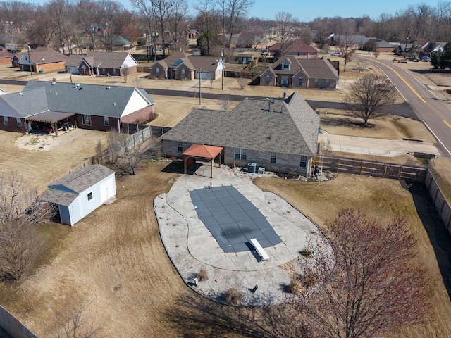 birds eye view of property featuring a residential view