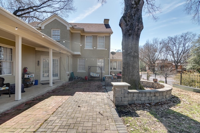 exterior space featuring fence