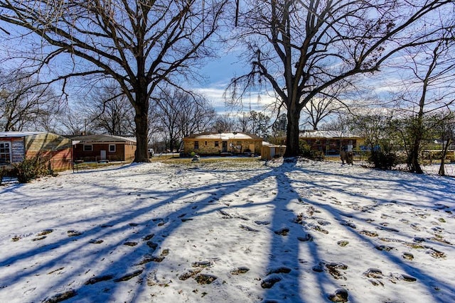 view of snowy yard