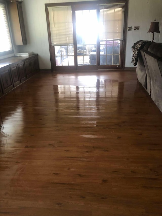 interior space featuring dark wood-type flooring