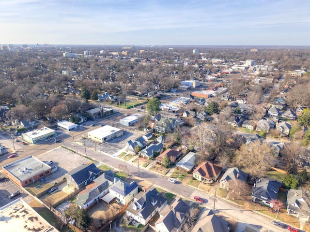 aerial view with a residential view