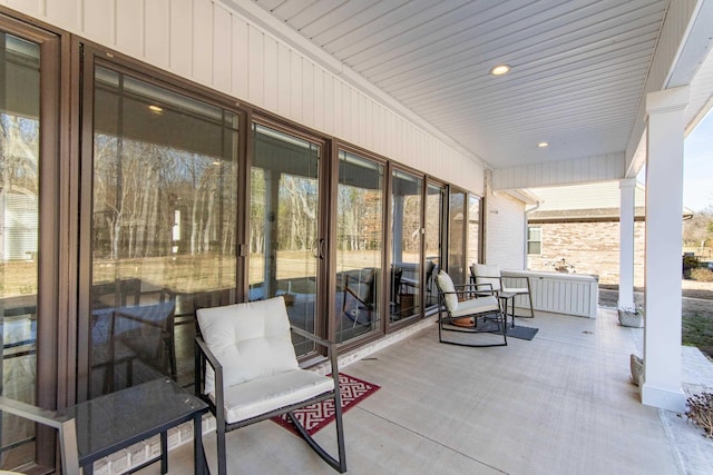 view of patio with covered porch