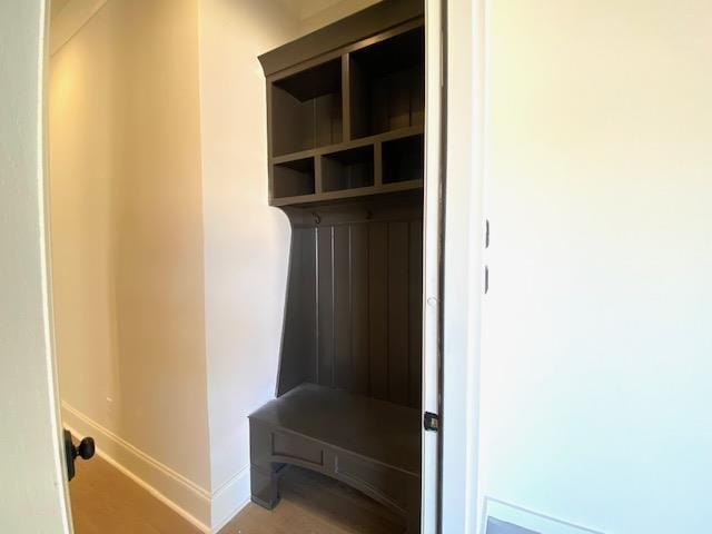 mudroom featuring baseboards