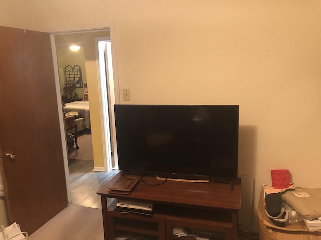 interior space featuring wood finished floors