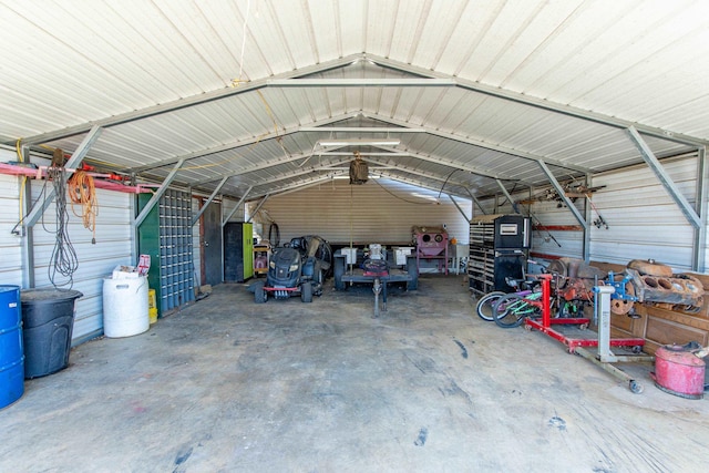 view of parking with a carport