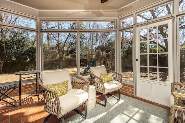 view of sunroom / solarium