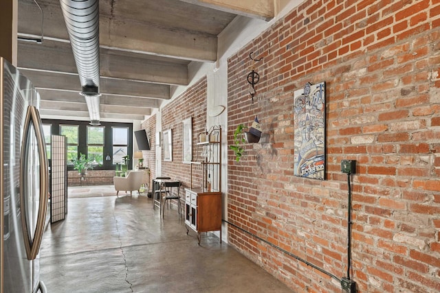 interior space featuring covered porch