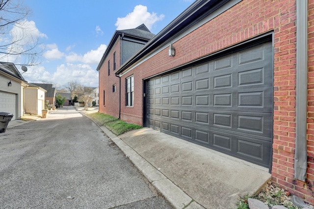 garage with driveway