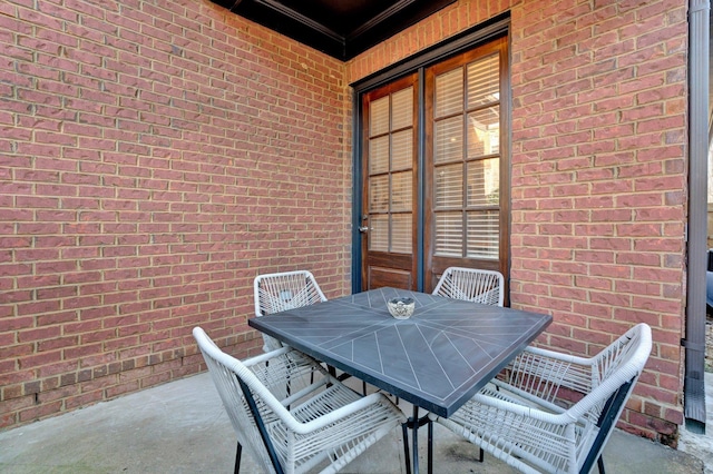 view of patio with outdoor dining space