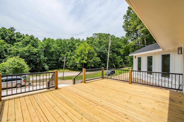 view of wooden terrace