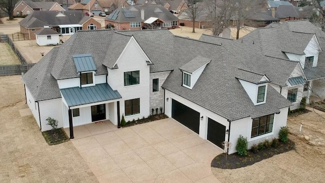 bird's eye view with a residential view