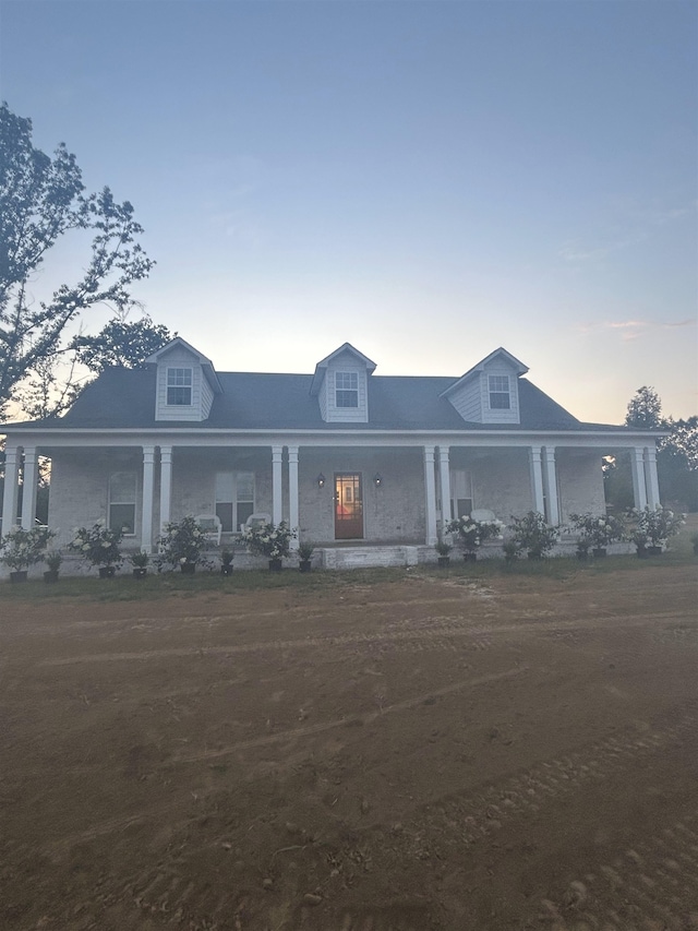 view of front of house with covered porch