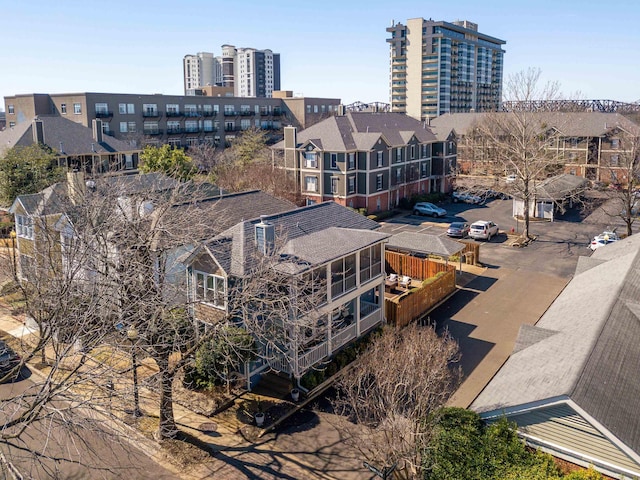 aerial view featuring a view of city