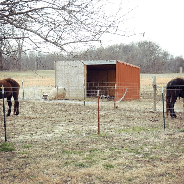 exterior space featuring a rural view