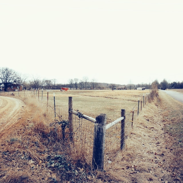 view of street with a rural view