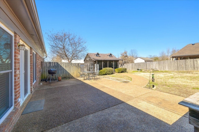 view of patio / terrace featuring a fenced backyard