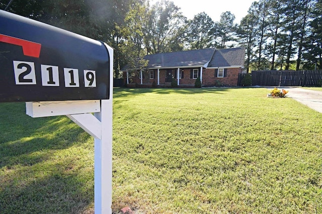 exterior space featuring fence