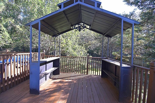 view of wooden terrace