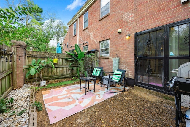 view of patio / terrace featuring a fenced backyard