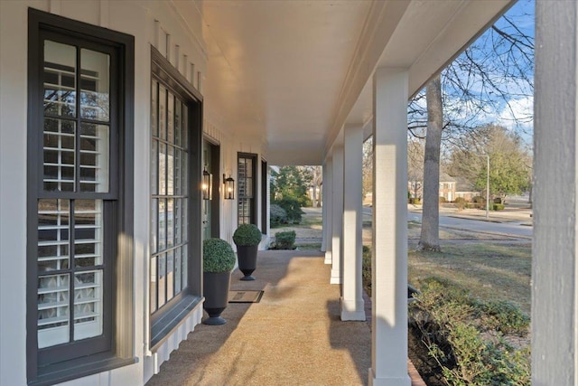 view of patio / terrace featuring covered porch