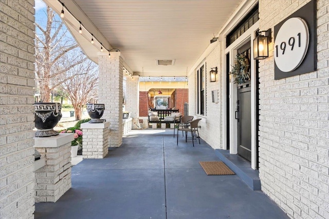 view of patio / terrace featuring a porch